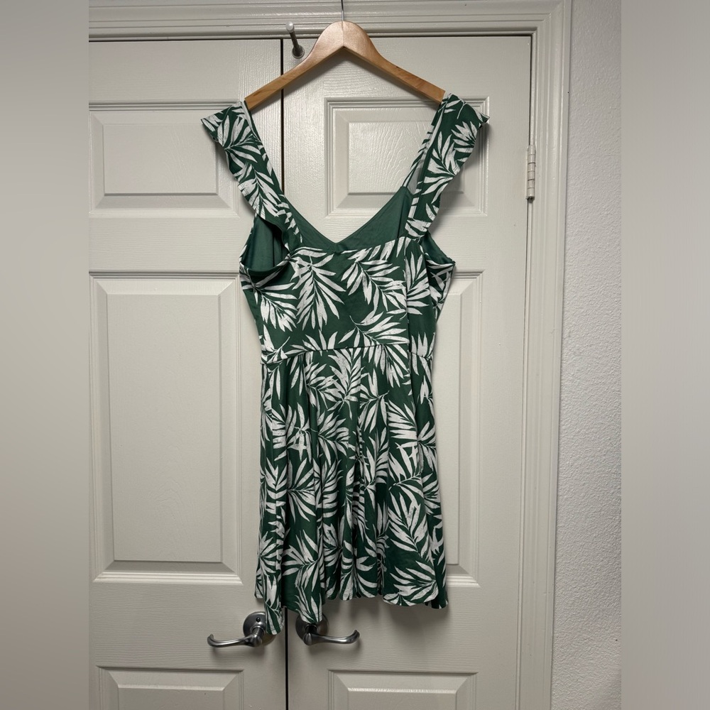 Fortune + Ivy short green tiki dress